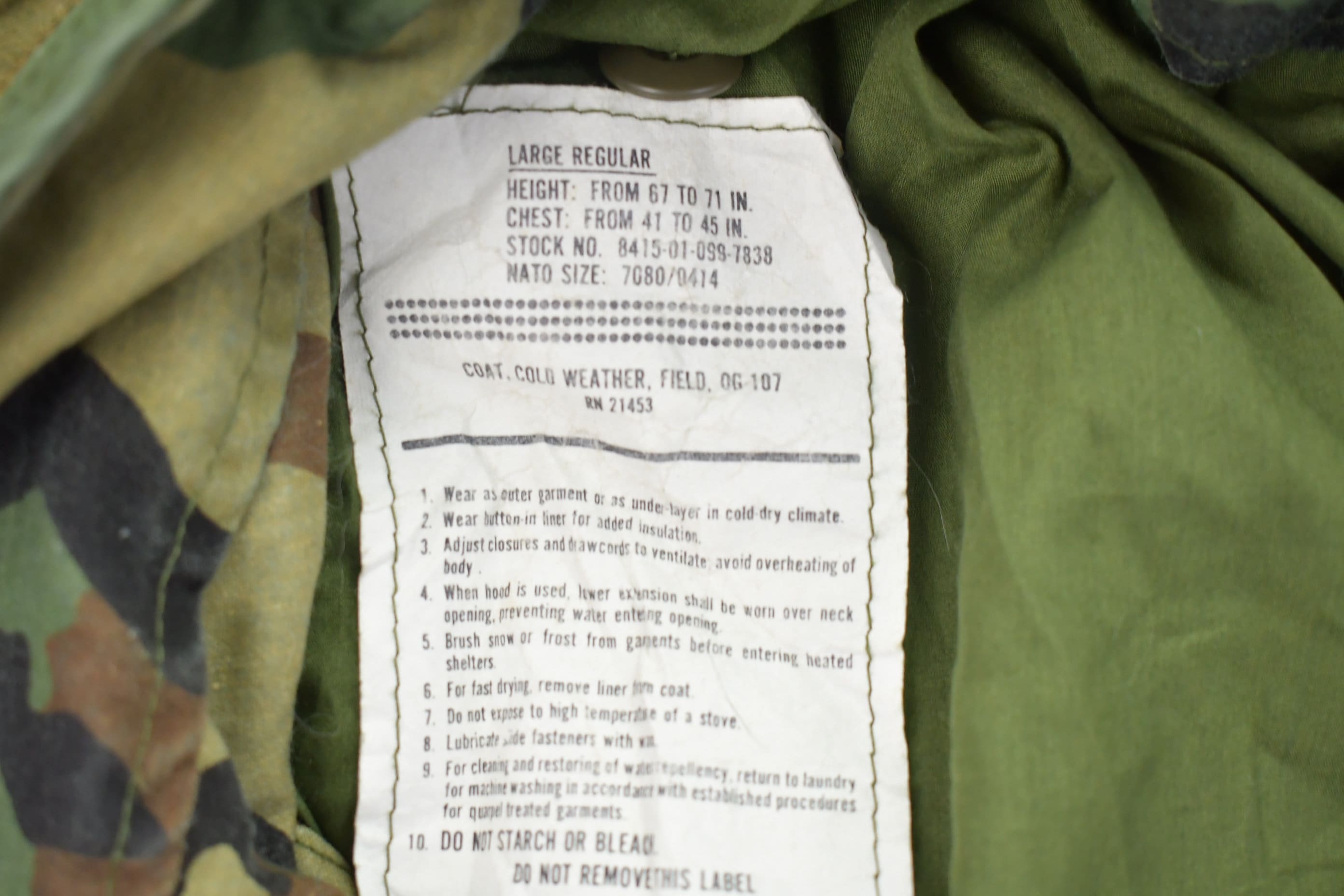 Vintage 2001 Military Camo Field Jacket