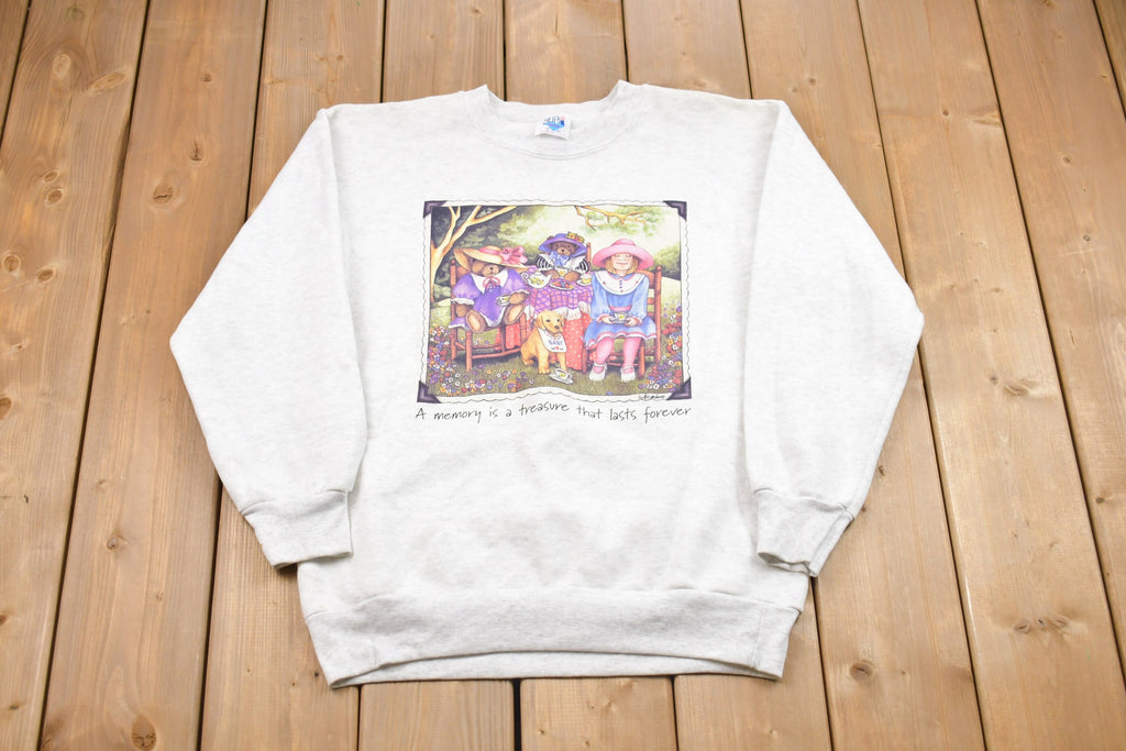 Vintage 1990s Memory is a Treasure Crewneck Sweatshirt