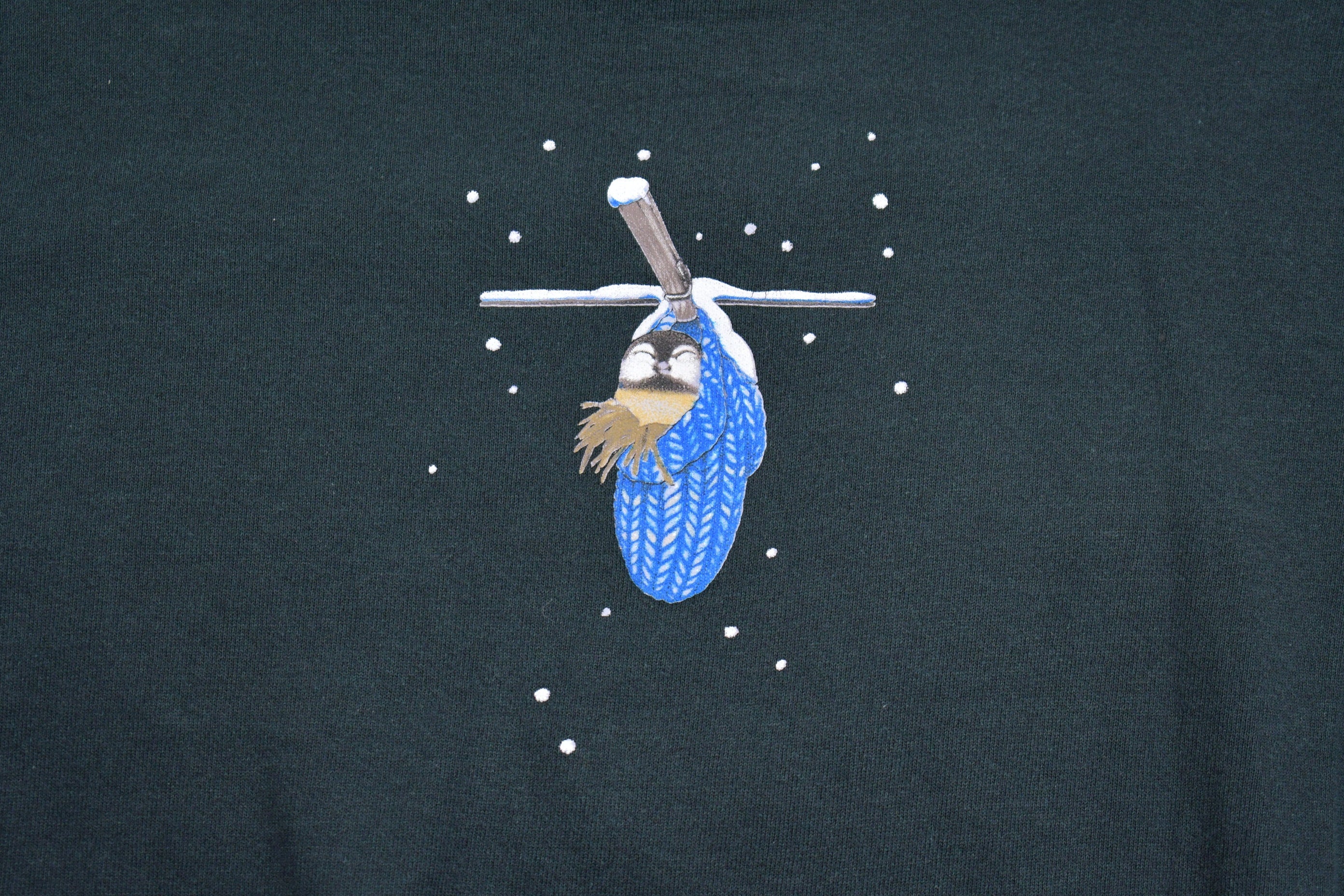 Vintage 1990s Morning Sun Double Collar Bird Graphic Sweatshirt