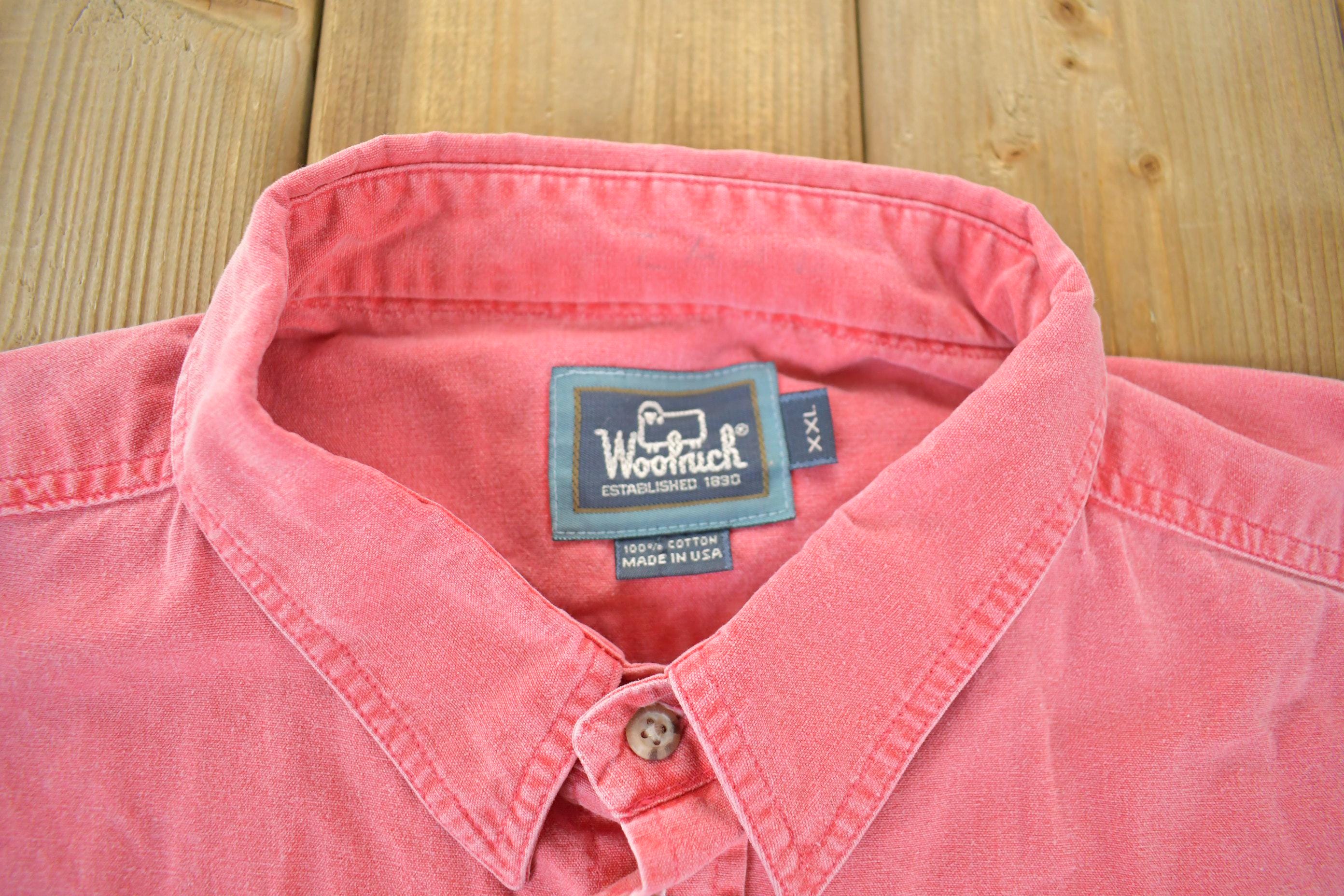 Vintage 1990s Woolrich Ducks Unlimited Sun Faded Button Up Shirt Men's 2XL