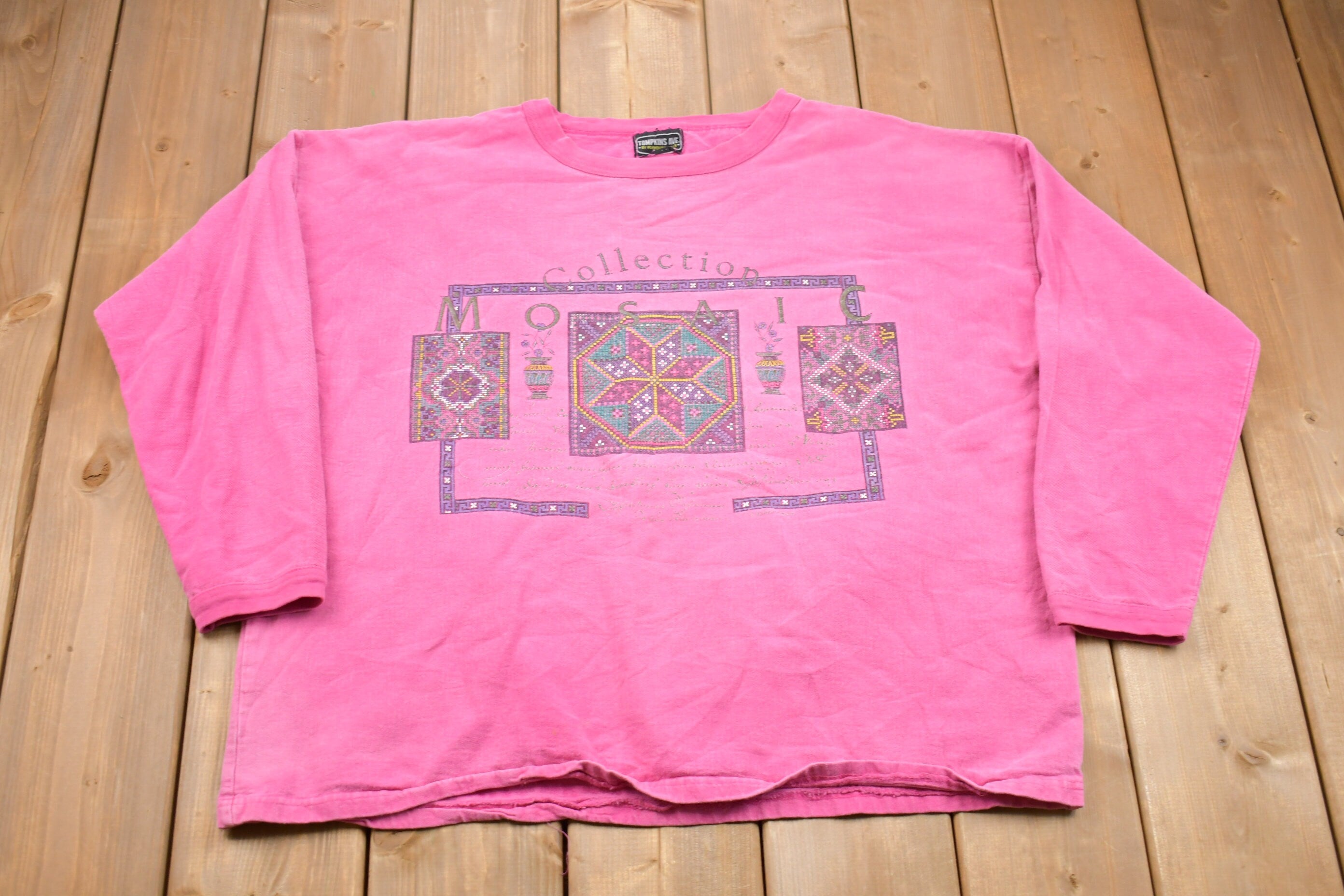 Vintage 1990s Mosaic Collection Tomkins Ave Crewneck Sweatshirt