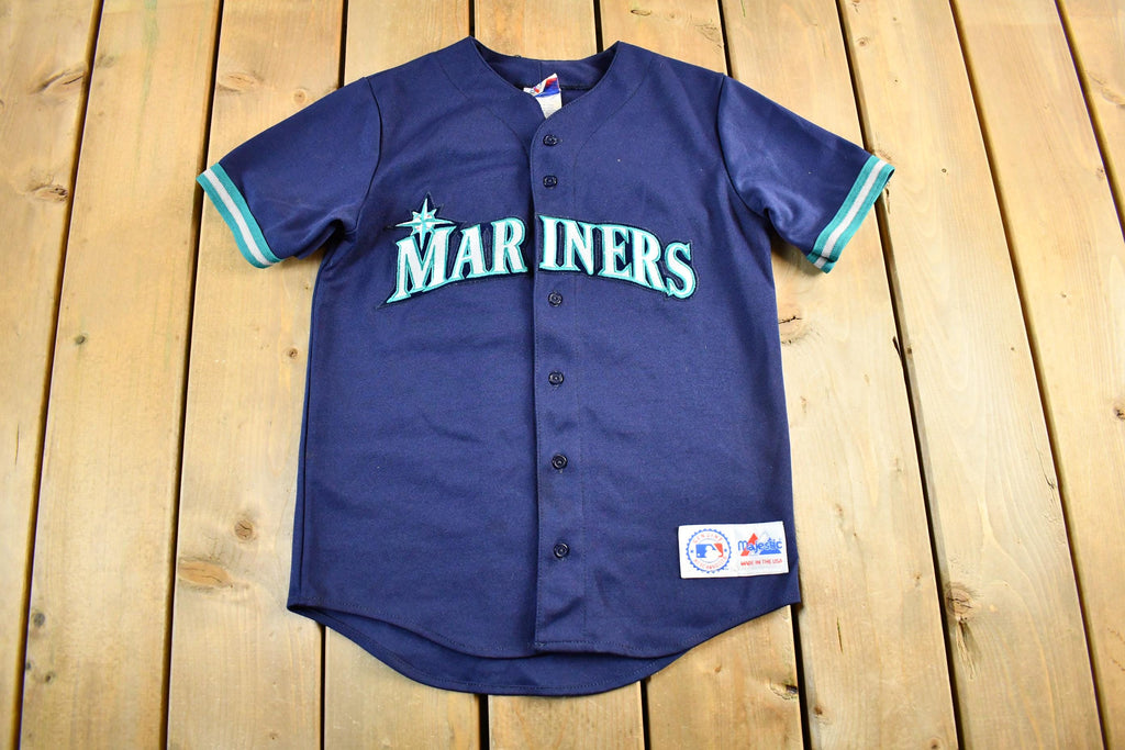 Vintage 2000s Ken Griffey Jr. Seattle Mariners MLB Majestic Baseball Jersey Youth Large