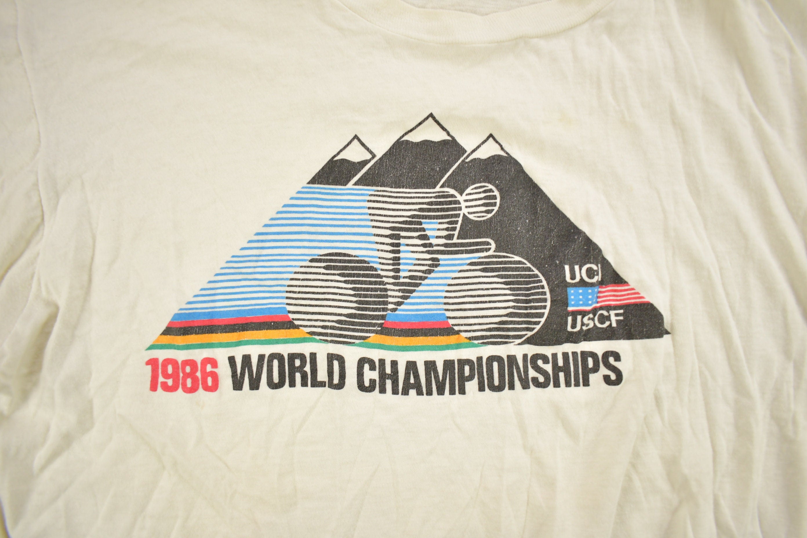 Vintage 1986 USCF Cycling World Championships Graphic T Shirt