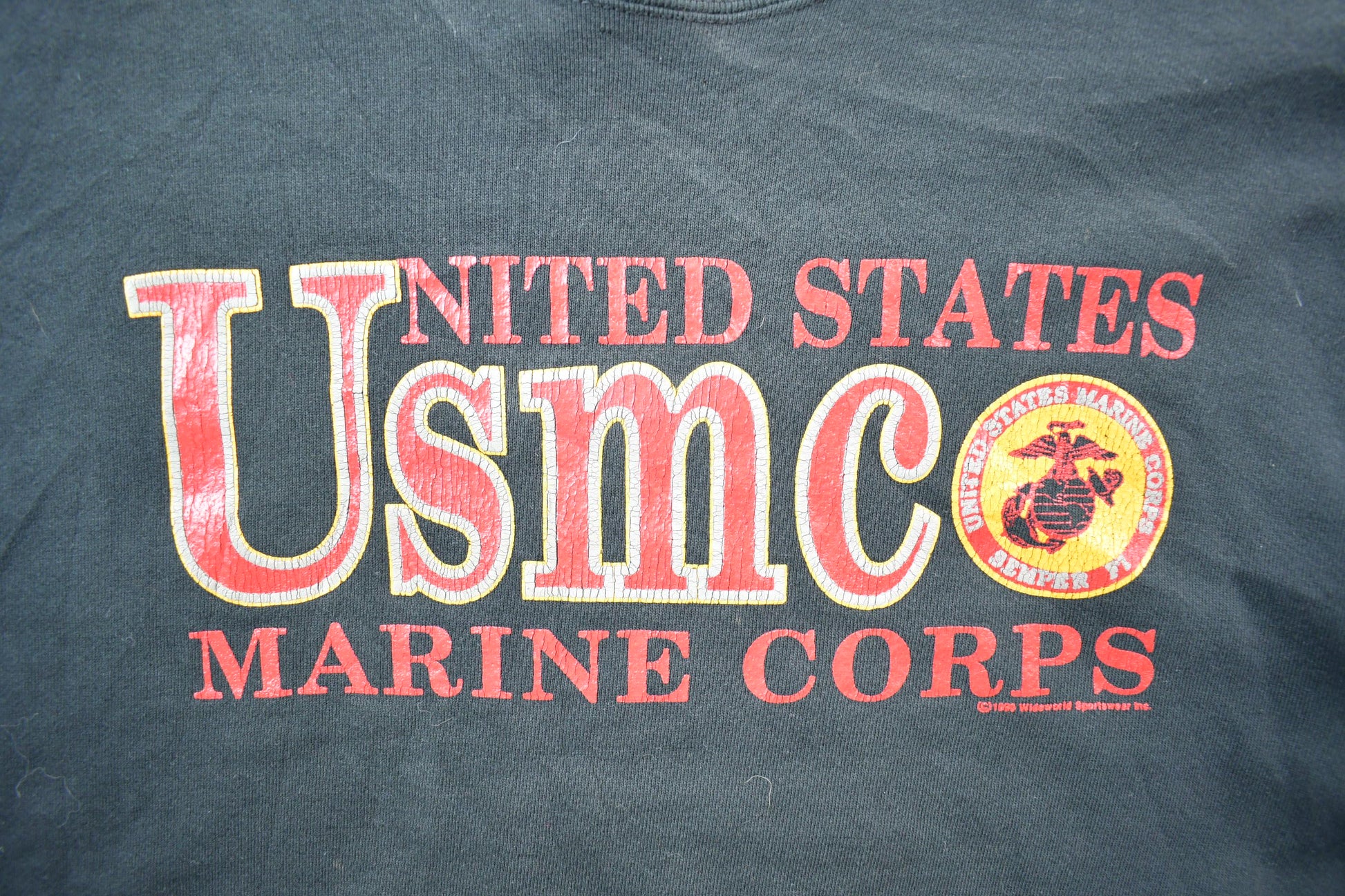 Vintage Jerzeez Marine Corps Military Crewneck Sweater