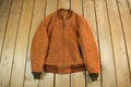 Vintage 1950s Suede Leather Bomber Jacket Adult Small