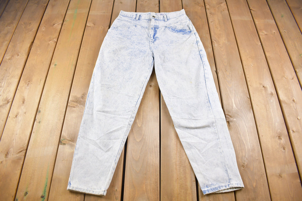 Vintage 1990's Weathered Blues Acid Wash Women's Jeans 30 x 28