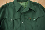 Vintage 1970s Lee Western Style Pearl Snap Button Up Shirt Made in USA Size L
