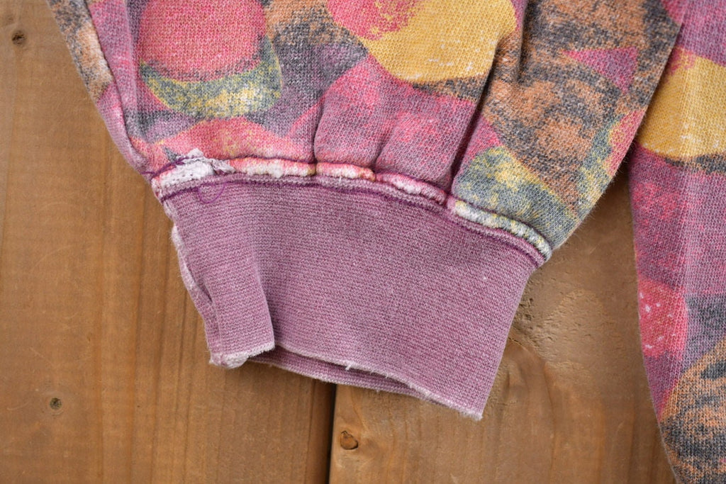 Vintage 1990s All Over Print Funky Pattern Crewneck Sweatshirt