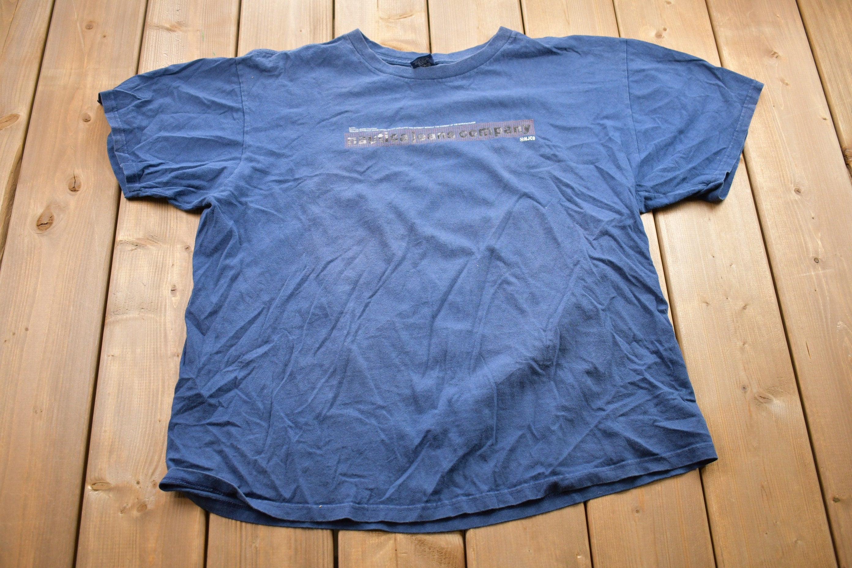 Vintage 1990s Nautica Jeans Company Graphic T-Shirt