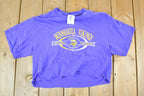 Vintage 1990s Minnesota Vikings Logo Athletic NFL Graphic Cropped T-Shirt Made In USA