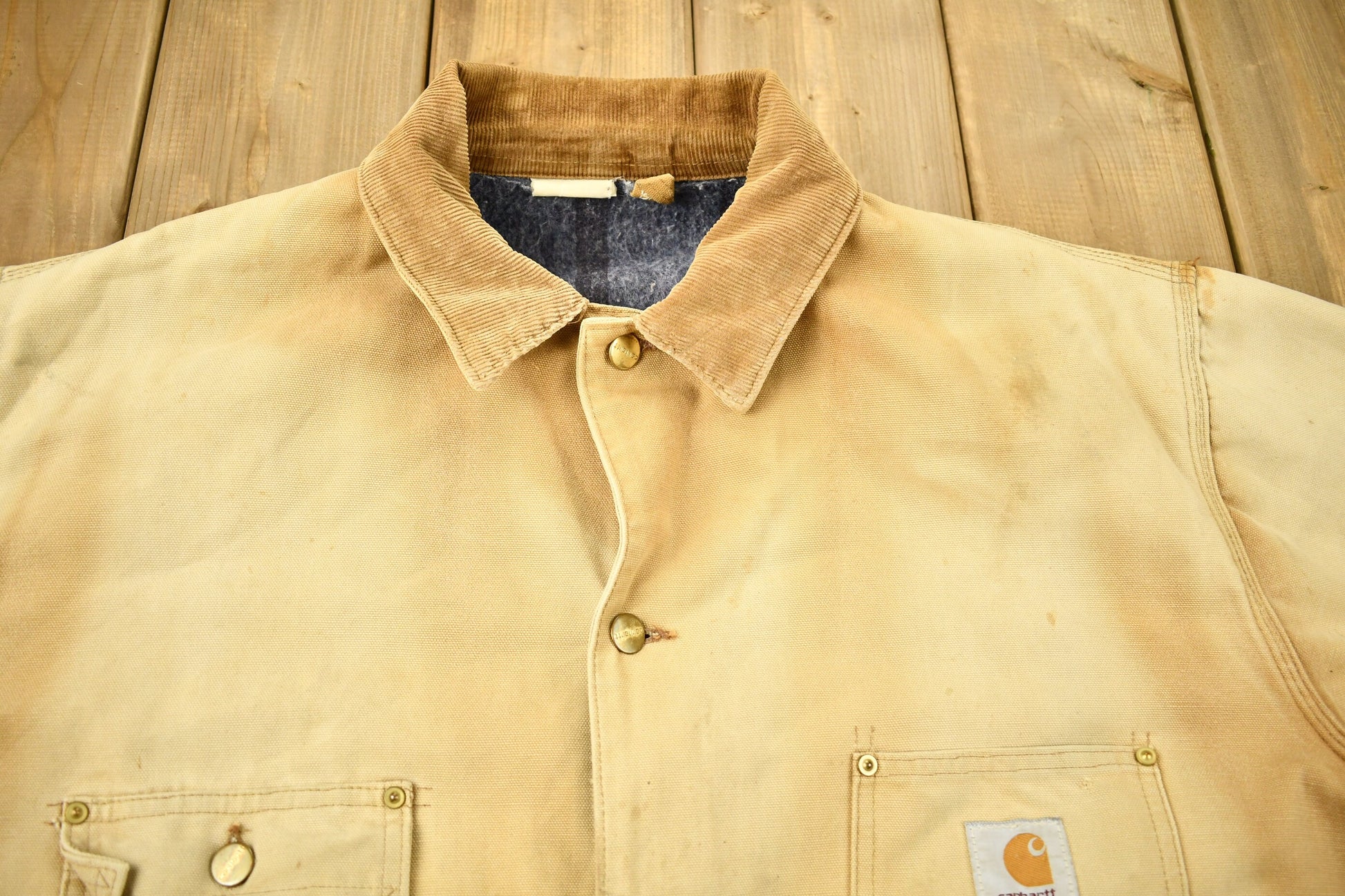 Vintage 1980s Carhartt Blanket Lined Chore Coat