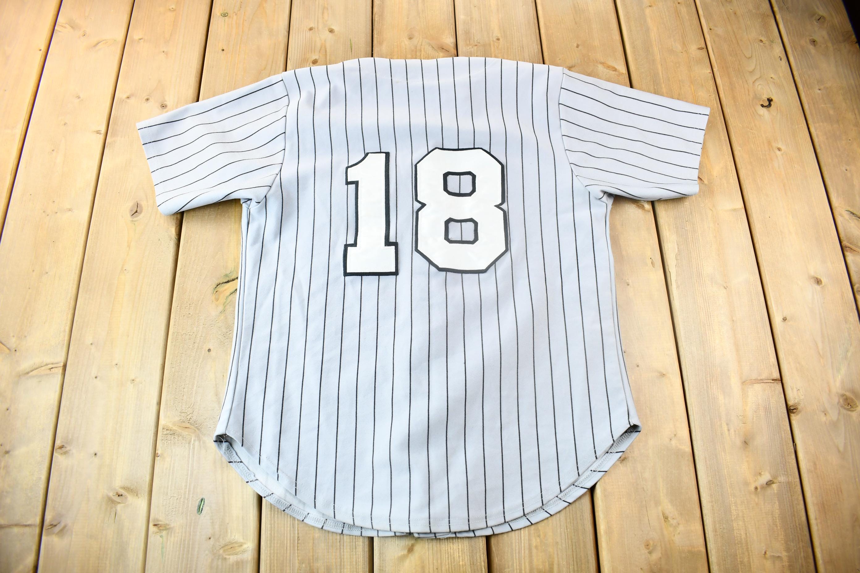 Vintage 1990s Chicago White Sox South Side Baseball Pinstripe Jersey