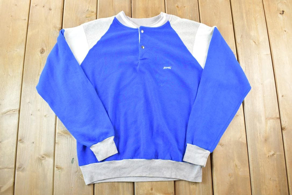Vintage 1980s Jaguar Quarter Button Outdoorsman Crewneck Sweatshirt