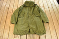 Vintage 1970s Military Hooded Lined Parka Jacket Men's XL