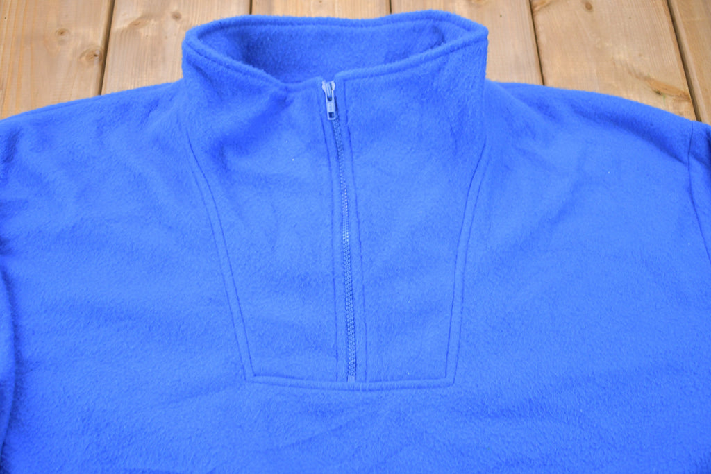 Vintage 1980s blue Quarter Zip Fleece Sweater