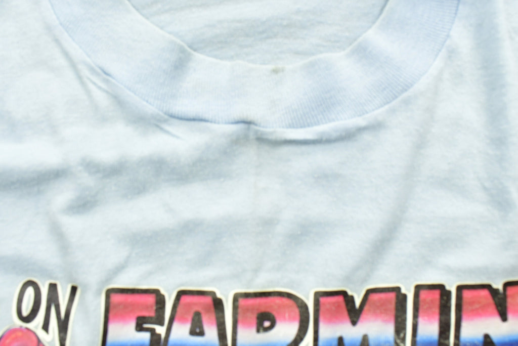 Vintage 80's "Keep On Farmin" Single Stitch T-Shirt