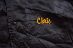 Vintage 1990s Mahoning County Satin School Bus Theme Bomber Jacket