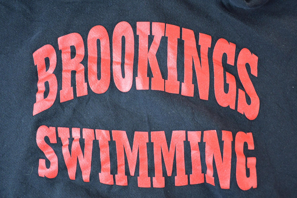 Vintage 1990s Russell Brookings Swimming Hoodie Sweatshirt