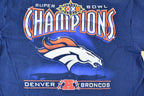 Vintage 1998 Denver Broncos Super Bowl XXXII Champions NFL Football Graphic T-Shirt