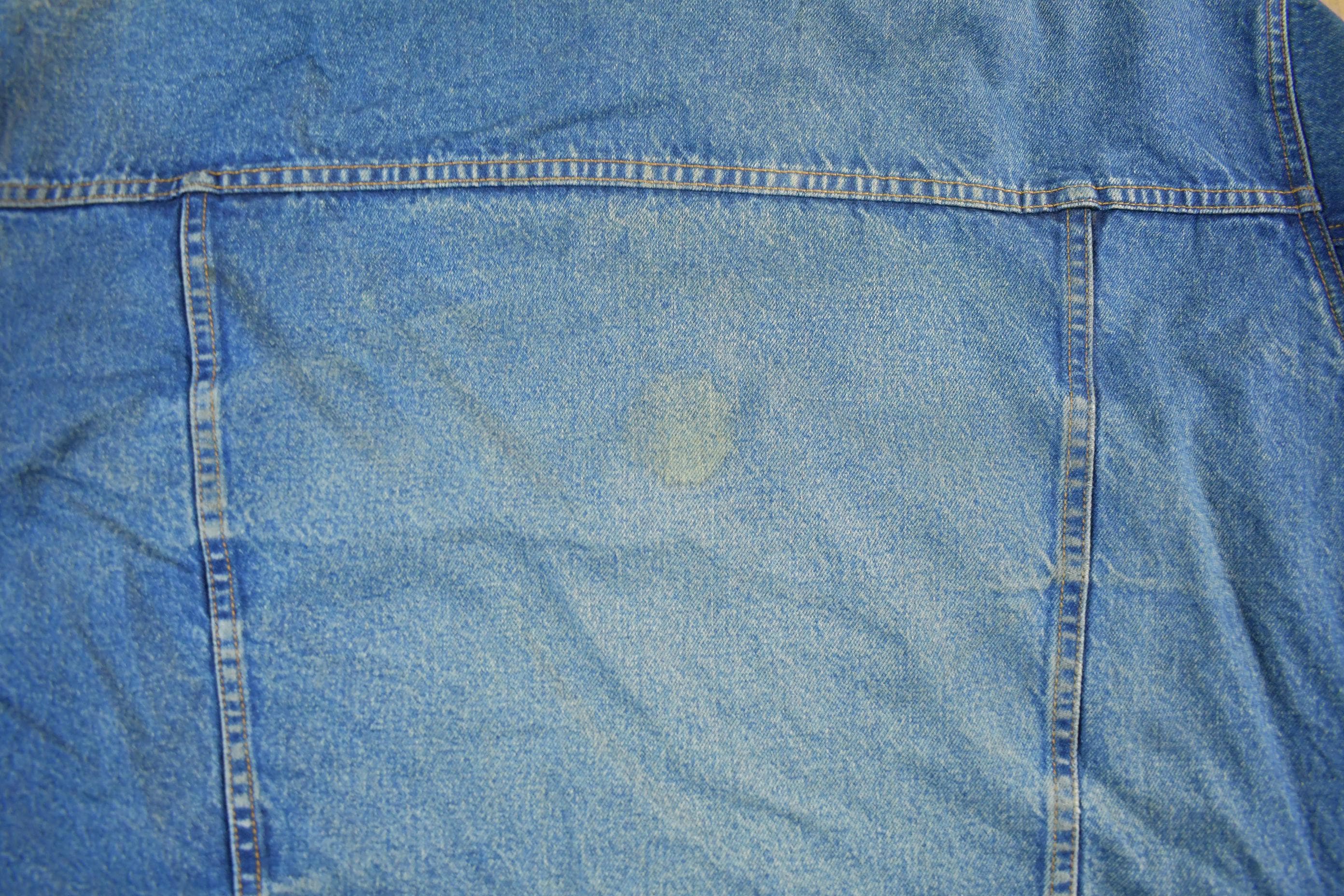 Vintage 1990s Wrangler Rugged Wear Denim Jean Trucker Jacket Men's 2XL