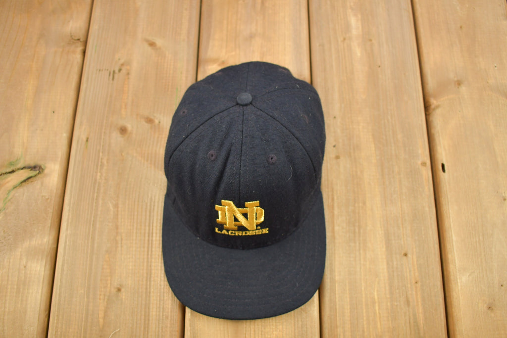 Vintage 1990s University Of Notre Dame Lacrosse Collegiate Champion Snap Back Hat