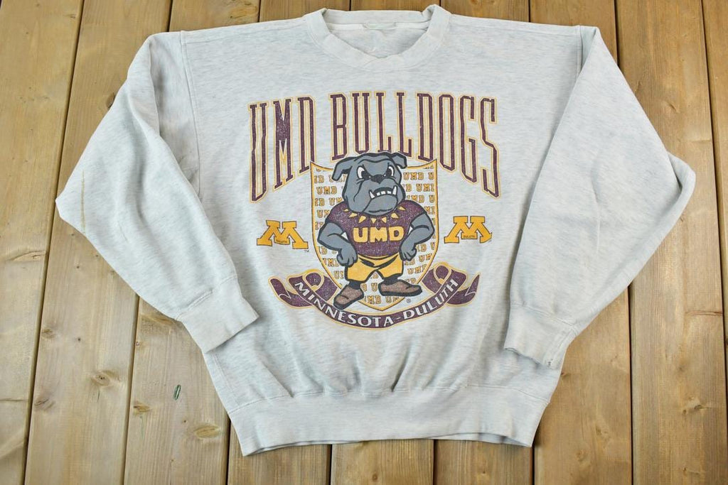 Vintage 1990s University Of Minnesota Bulldogs Collegiate Crewneck  Embroidered  NCAA Sweatshirt  Sportswear  Americana