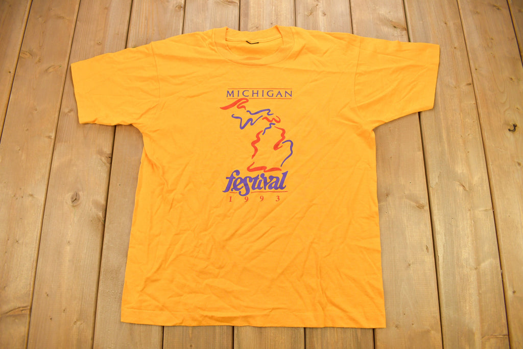 Vintage 1993 Michigan Festival Graphic T Shirt