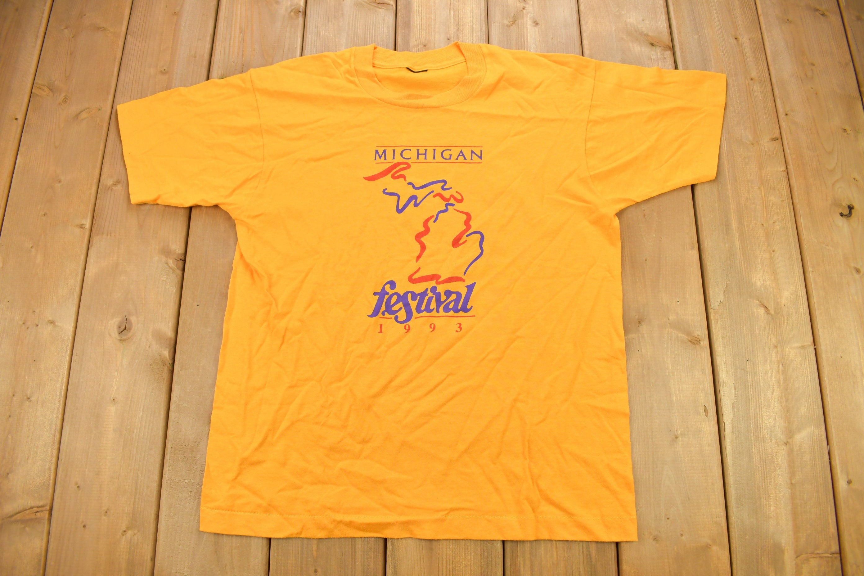 Vintage 1993 Michigan Festival Graphic T Shirt