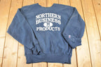 Vintage Y2K Northern Business Products Champion Reverse Weave Crewneck Sweatshirt Men's L / 2000s Heavyweight Sweater / 2000s Cross Grain
