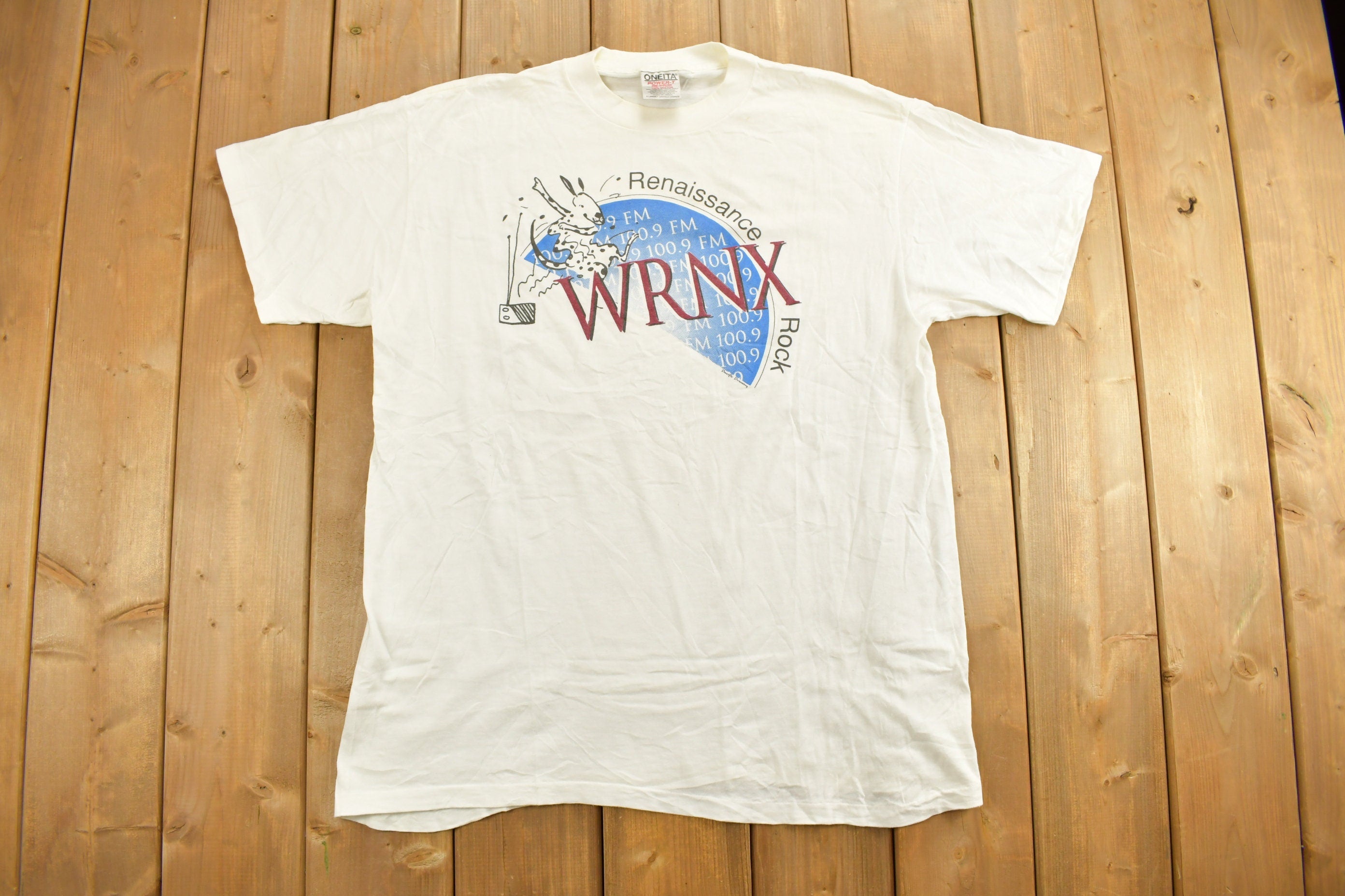 Vintage 1990s Renaissance WRNX 100.9 Souvenir T Shirt