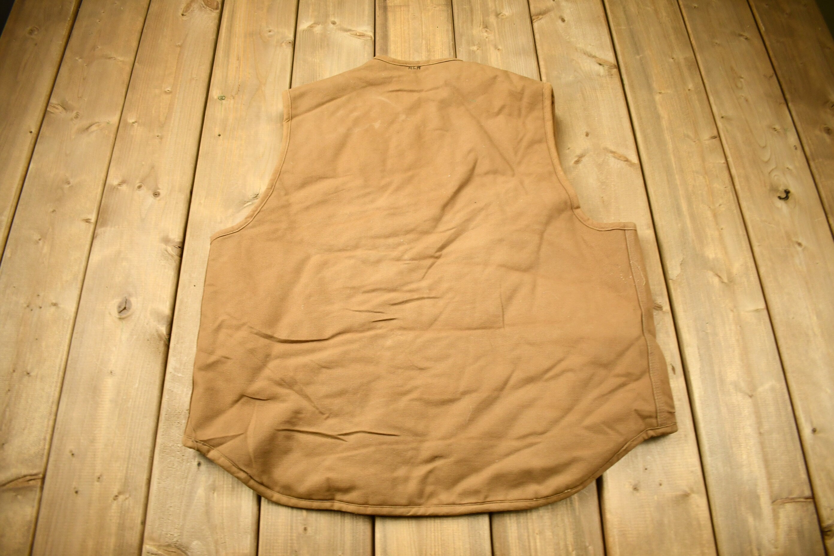 Vintage 1980s Carhartt Sherpa Lined Brown Work Vest Vintage Workwear