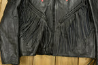 Vintage 1990s Unik Leather Collection Womens Motorcycle Jacket