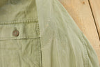 Vintage 1940s Military HBT Olive Drab Button Up Shirt Men's Medium /
