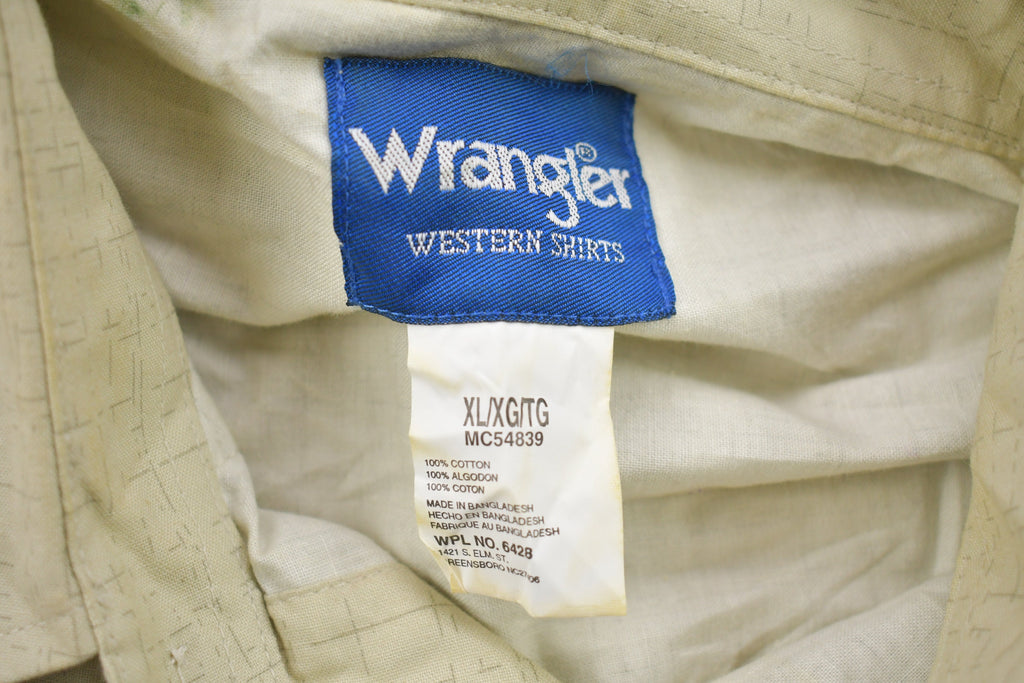 Vintage 1990s Wrangler Western Shirt Button Up Shirt