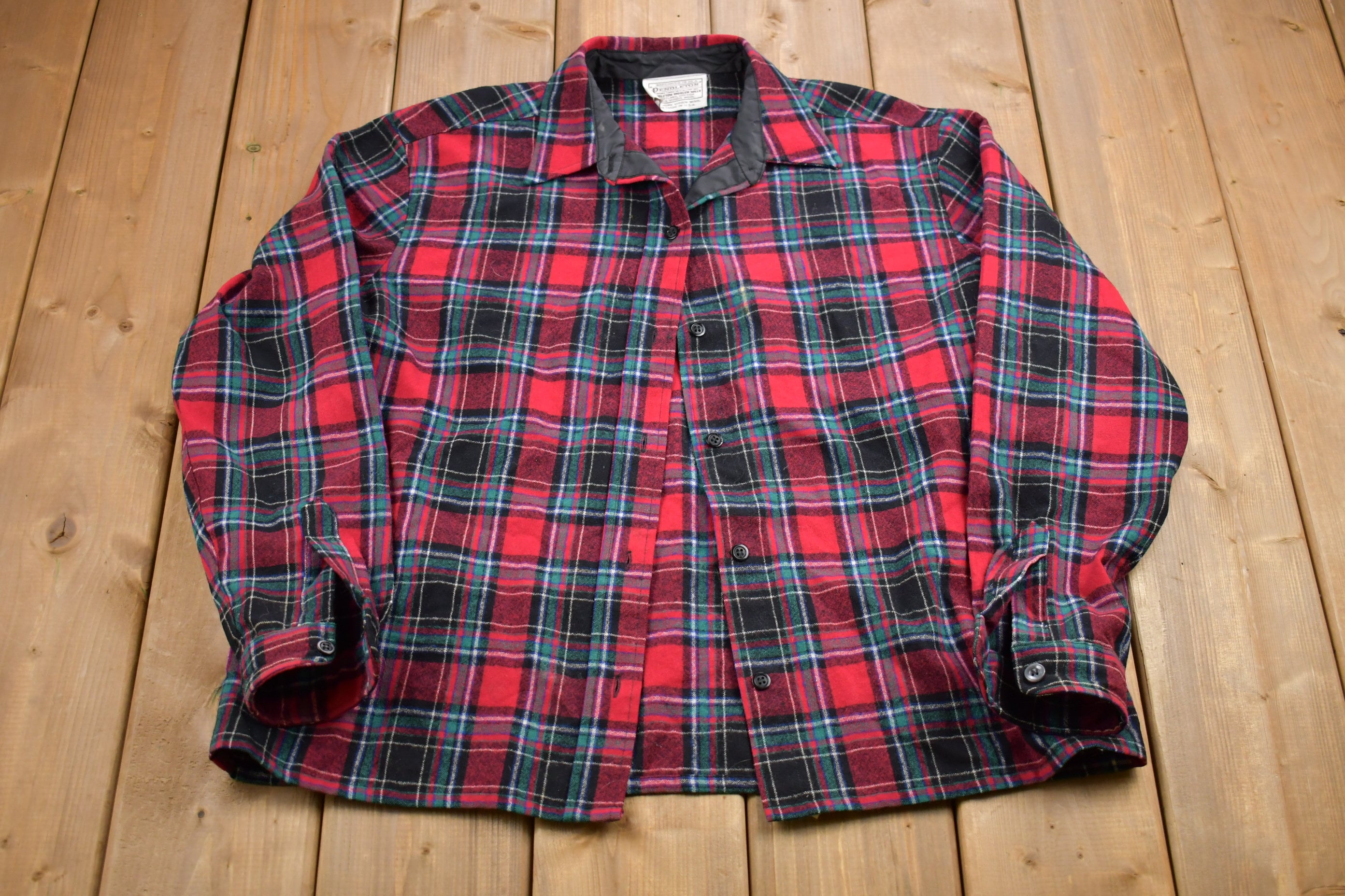 Vintage 1950s Pendleton Pure Wool Made In USA Button Up Shirt