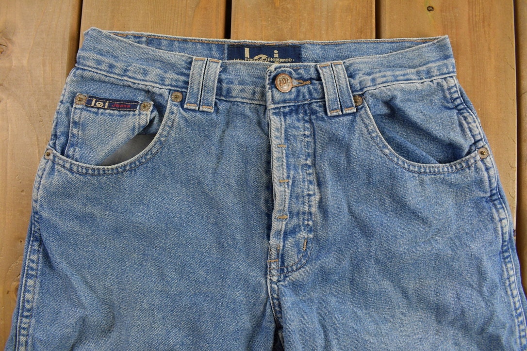 Vintage 1990s L.E.I Blue Denim Baggy Jeans 26 x 30