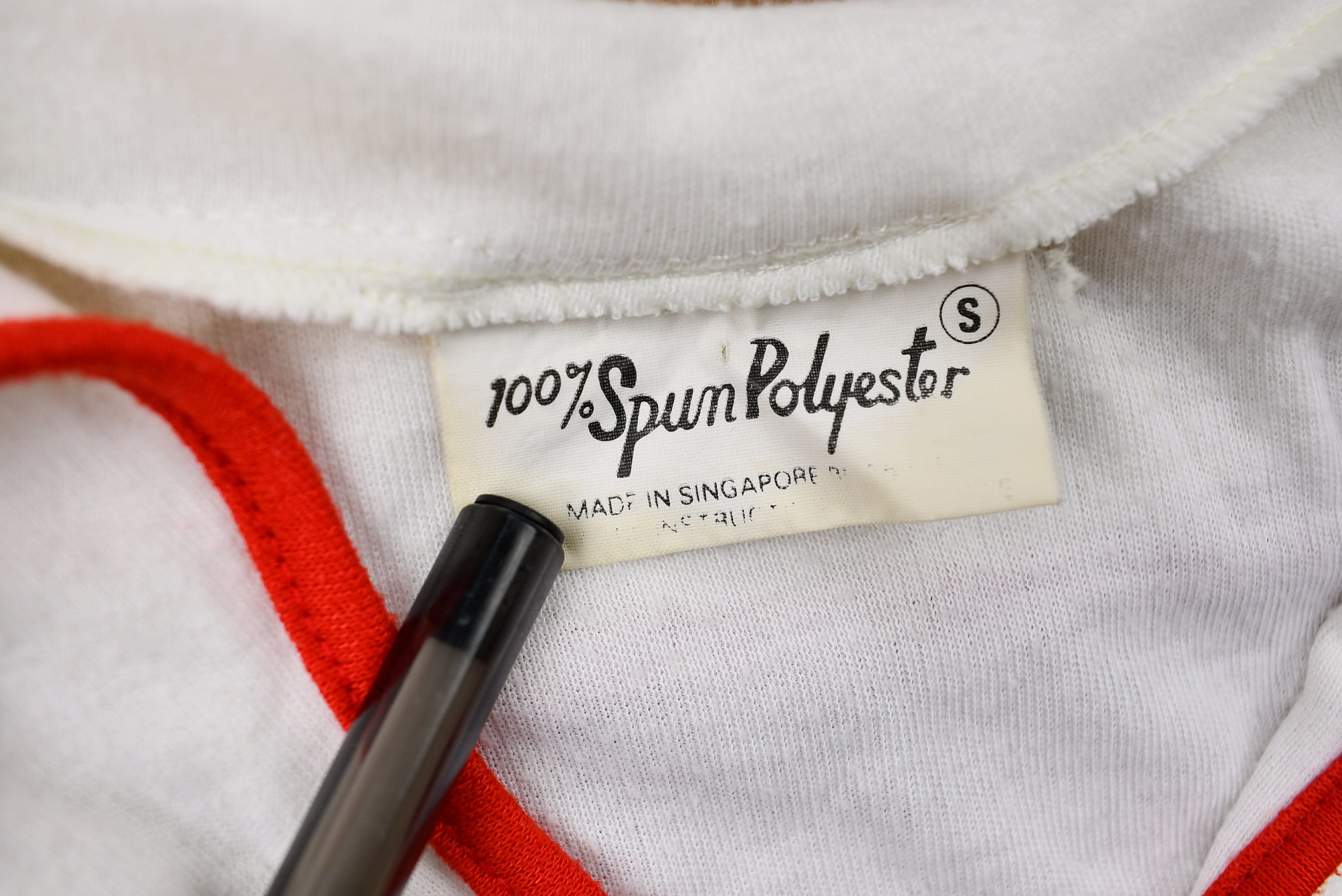 Vintage 1970s Sailor Collar Sunset Yacht Graphic Jersey-Knit T-Shirt