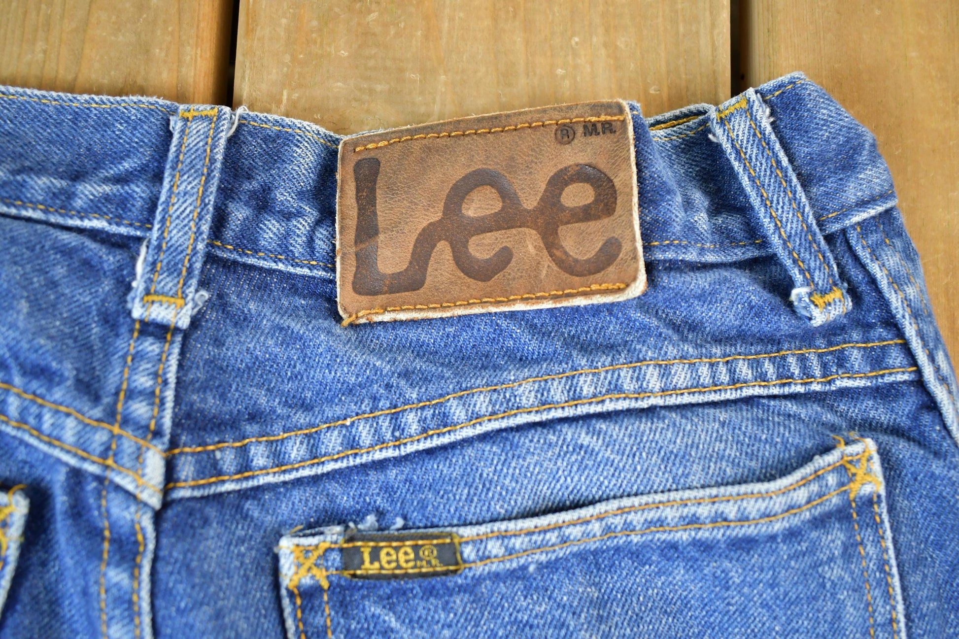 Vintage 1970s Lee Denim Jeans Size 32 x 28 Vintage Denim