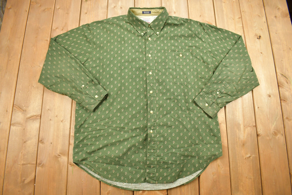 1990s Bungle Boy Paisley Theme Button Up Shirt /