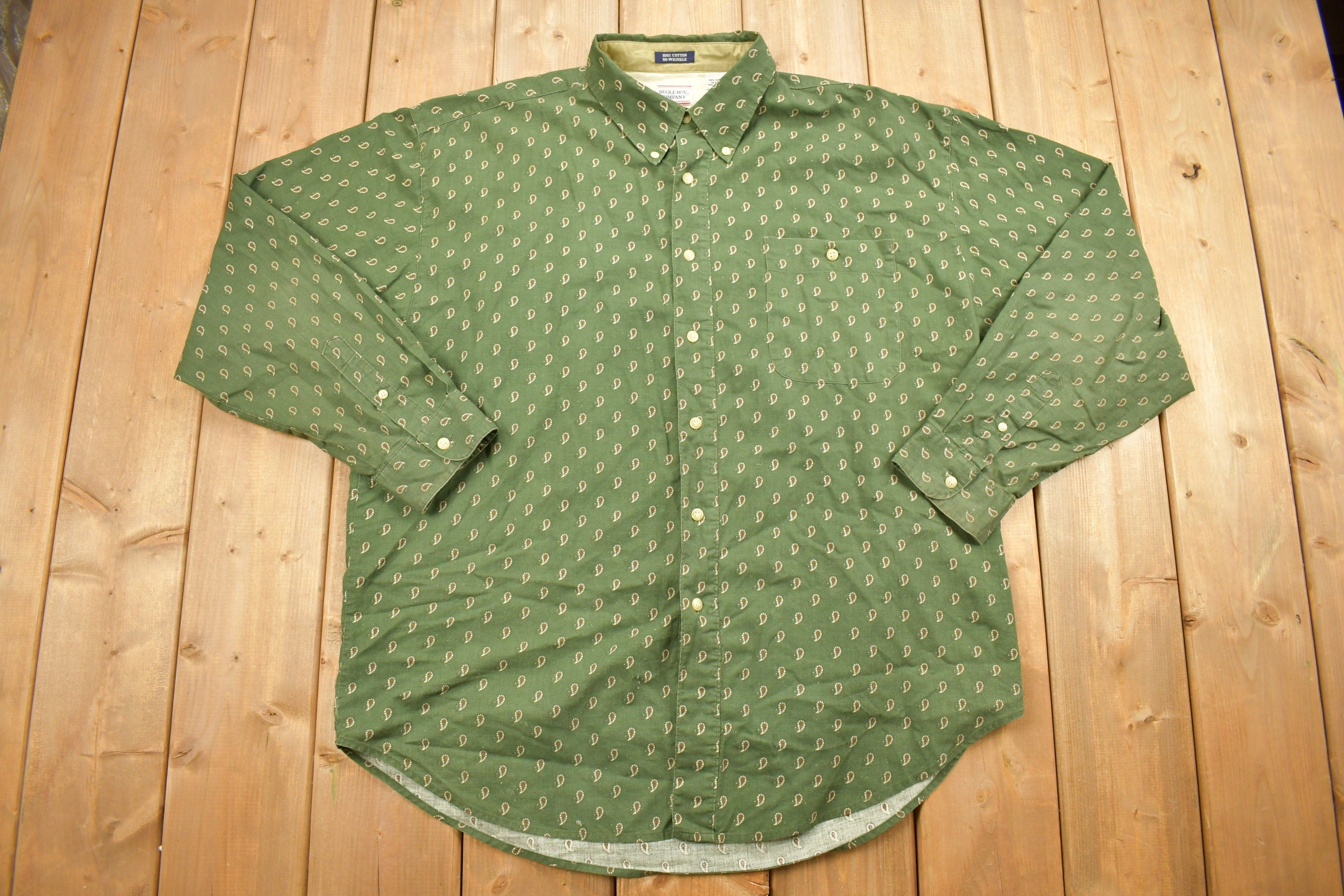 1990s Bungle Boy Paisley Theme Button Up Shirt /