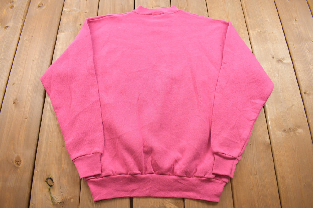 Vintage 1990s Tultex Blank Pink Crewneck Sweatshirt  90s Crewneck  Women's Vintage  Essential  Streetwear  90s Blank