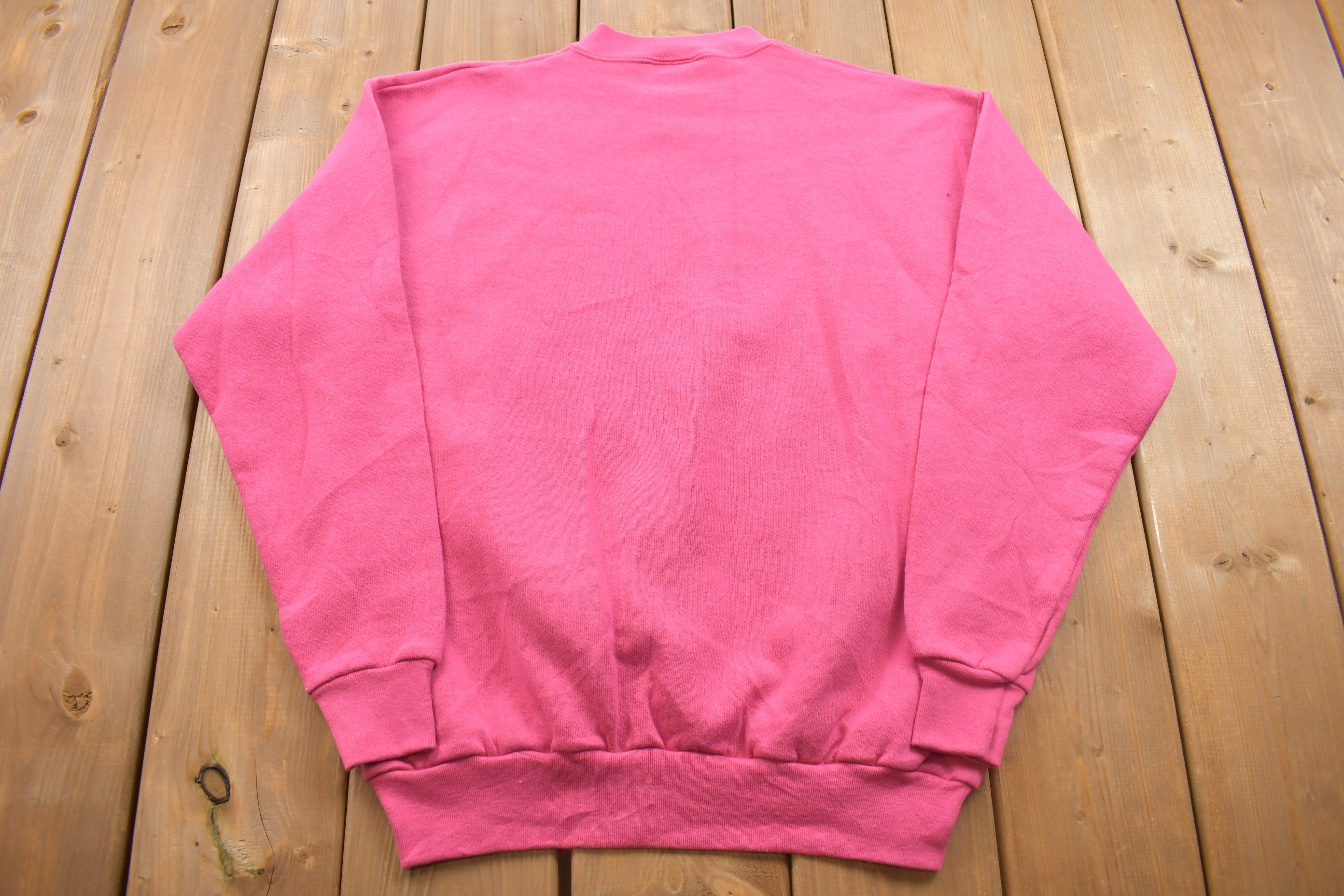 Vintage 1990s Tultex Blank Pink Crewneck Sweatshirt  90s Crewneck  Women's Vintage  Essential  Streetwear  90s Blank