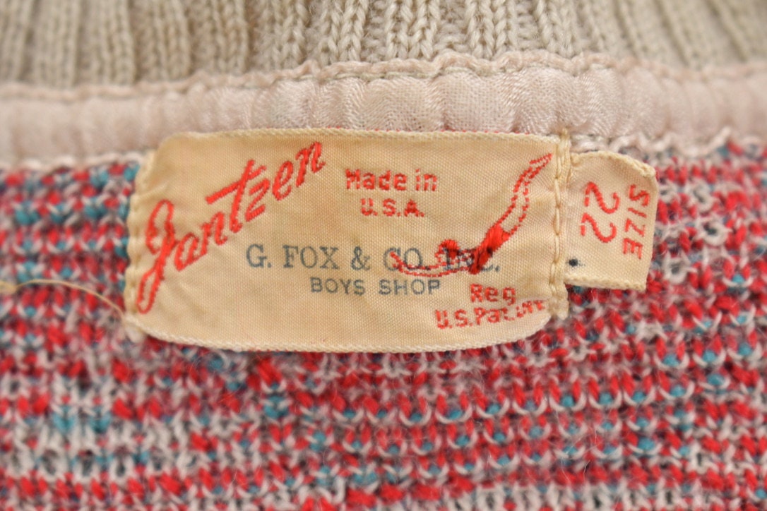 Vintage 1940s Janzen Knitted Crewneck Sweater