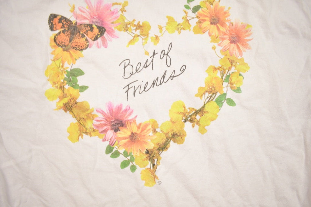 Vintage 90's Cute Butterfly and Flower Heart T-Shirt