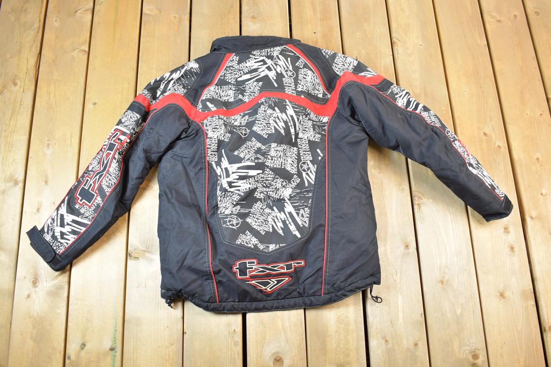 Vintage 1990s FXR Snowmobile Racing Flotation Assist Heavy Safety AOP Jacket