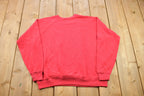 Vintage 1990s Blank Bright Red Crewneck Sweatshirt /