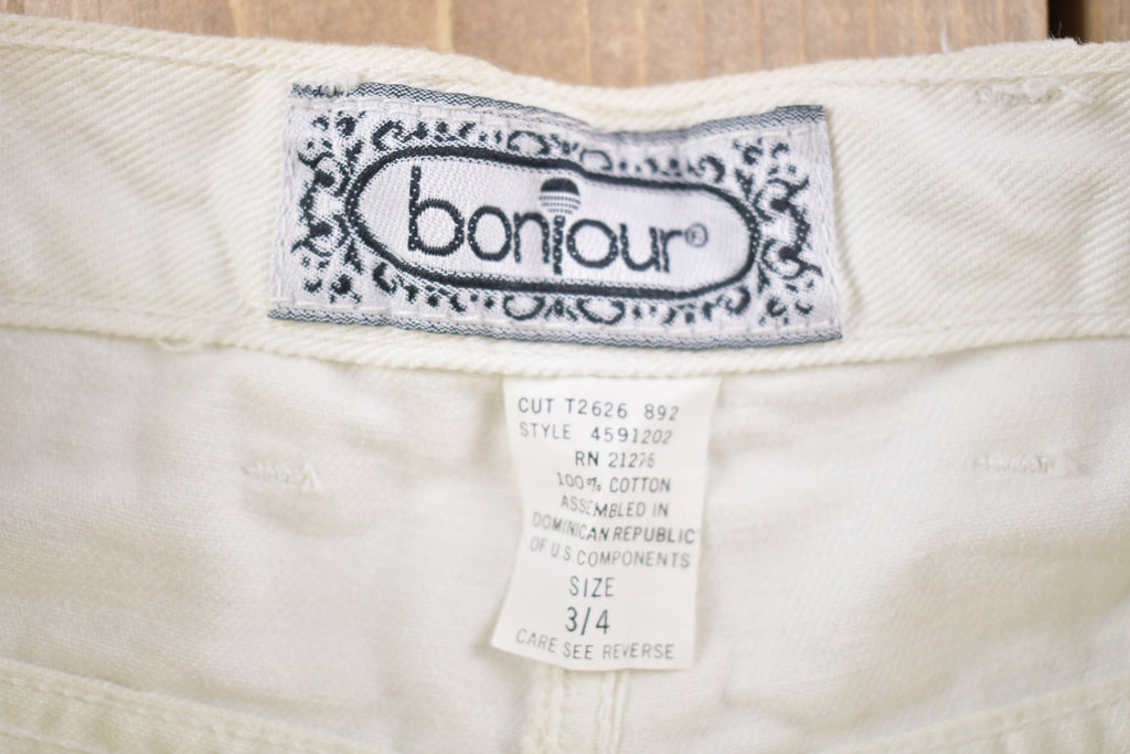 Vintage 1990's Brand New Bonjour White Jeans 24 x 30 / Women's Vintage Jeans / American Vintage / Streetwear Fashion / Vintage Pants