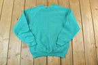 Vintage 1990s FOTL Blank Teal Crewneck Sweatshirt