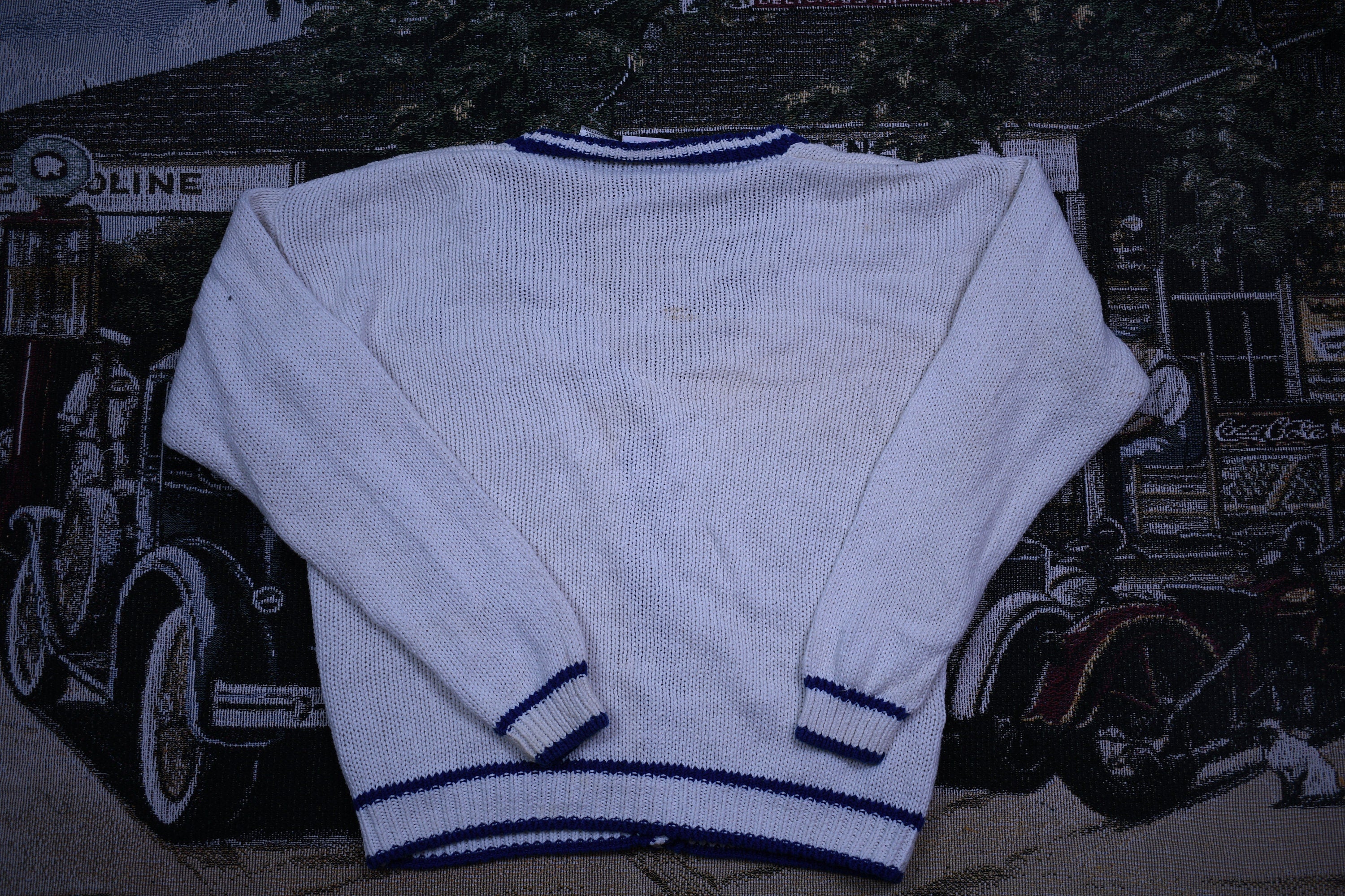 Vintage 1980s Caduceus Crest Cardigan