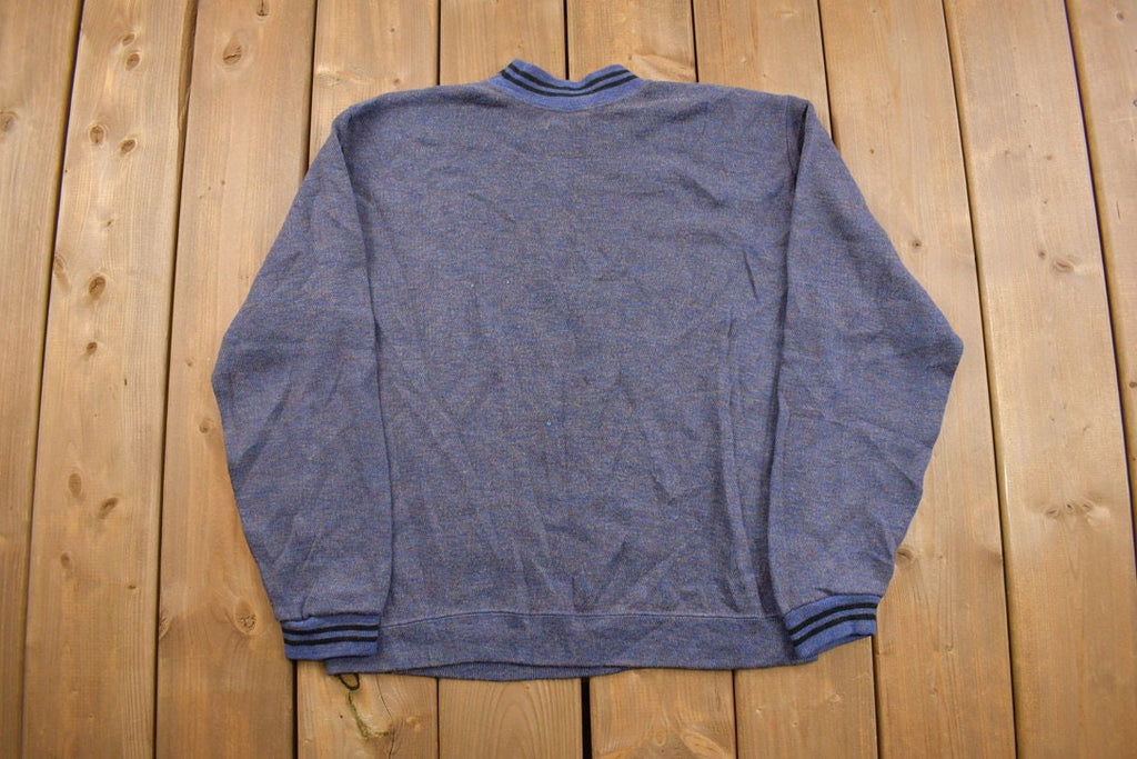 Vintage 1990s Creslan And Rayon Knitted Crewneck Sweater